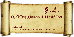 Györgyjakab Liliána névjegykártya